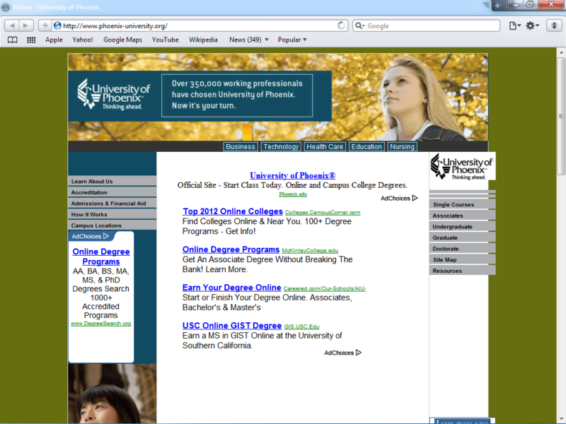 Example of Education Higher Education and Colleges web design MA
